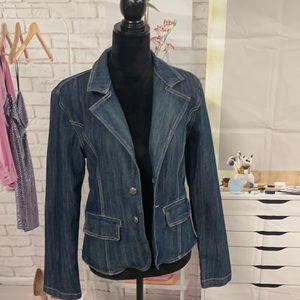Rock & Republic Blue Denim Jacket Size Large